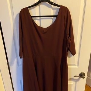 city chic wine colored  below the knee dress
